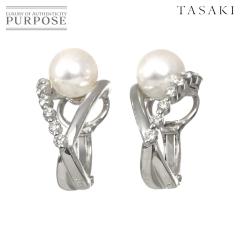 �^�T�L TASAKI �A�R���^�� 6.8mm �_�C�� 0.13ct/0.13ct �C�������O K18 WG 750 �p�[�� �c��^�� ���f�B�[�X 90311509 �y���ÁzBJ