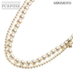 �~�L���g MIKIMOTO �A�R���^�� 7.3-3.4mm �l�b�N���X 63cm K18 YG 750 �p�[�� 2�A ���f�B�[�X 90312876 �y���ÁzBJ