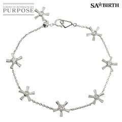 �T�o�[�X SA BIRTH �_�C�� 0.72ct/0.08ct �u���X���b�g 18cm K18 WG �z���C�g�S�[���h 750�y�ؖ����t���z���f�B�[�X 90312896 �y���ÁzBJ