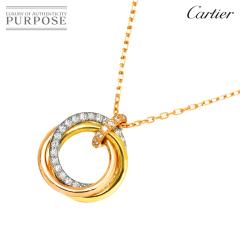 �J���e�B�G Cartier �g���j�e�B �_�C�� �l�b�N���X 43cm K18 YG WG PG 750 �X���[�J���[�y�ؖ����t���z ���f�B�[�X 90313383 �y���ÁzBJ