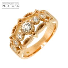 �����O 9.5�� �_�C�� 0.227ct/0.16ct K18 PG �s���N�S�[���h 750 �w�� ���f�B�[�X 90313513 �y���ÁzNJ