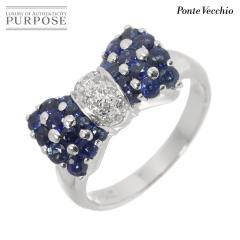 �|���e���F�L�I Ponte Vecchio 12�� �����O �T�t�@�C�� 1.20ct �_�C�� 0.12ct K18 WG 750 �w�� ���{�� ���f�B�[�X 90313740 �y���ÁzBJ