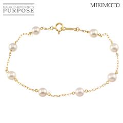 �~�L���g MIKIMOTO �A�R���^�� 5.1-4.9mm �u���X���b�g 16.5cm K18 YG �C�G���[�S�[���h 750 �p�[�� ���f�B�[�X 90314642 �y���ÁzBJ