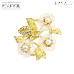 �^�T�L TASAKI �A�R���^�� �_�C�� 0.31ct �N�H�[�c �u���[�` �� �y���_���g�g�b�v K18 YG 750 �c��^�� ���f�B�[�X 90315746 �y���ÁzBJ