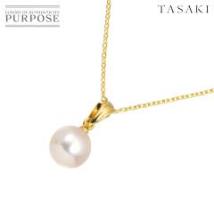 �^�T�L TASAKI �A�R���^�� 7.7mm �l�b�N���X 42cm K18 YG �C�G���[�S�[���h 750 �p�[�� �c��^�� ���f�B�[�X 90317636 �y���ÁzBJ