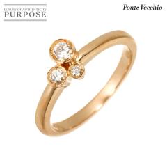 �|���e���F�L�I Ponte Vecchio 9�� �����O �_�C�� 0.15ct K18 PG �s���N�S�[���h 750 �w�� ���f�B�[�X 90317809 �y���ÁzBJ