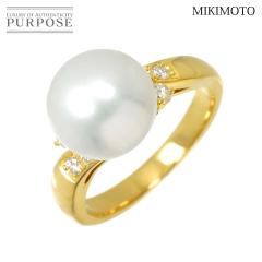 �~�L���g MIKIMOTO 12�� �����O �����^�� 10.3mm �_�C�� 0.16ct K18 YG 750 �p�[�� �w�� ���f�B�[�X 90318526 �y���ÁzBJ