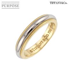 �e�B�t�@�j�[ TIFFANY&Co. �~���O���C�� �o���h 8�� �����O ��3.5mm �v���`�i Pt K18 YG 750 �w�� ���f�B�[�X 90318770 �y���ÁzBJ