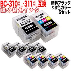 BC-310XL BC-311XL �L���m���p �l�ߑւ��C���N �݊��C���N �痿BK��3�F�J���[�~5�Z�b�g ��e�� �c�ʕ\����Ή��y���������z