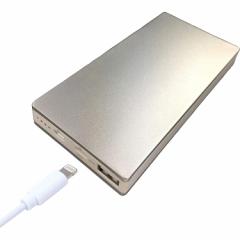 ECR oCobe[ iPhonep Lightning microUSB fA 10000mAh ILLU1001-SI y[֑z Vo[