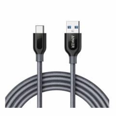 Anker PowerLine+ USB-C & USB-A P[u (USB3.0Ή) 1.8m Type-CP[u iPhone15V[Y Android Ή v }[d f[^] 