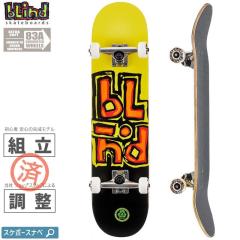 ブラインド BLIND スケートボード コンプリート OG STACKED BLK/YELLOW