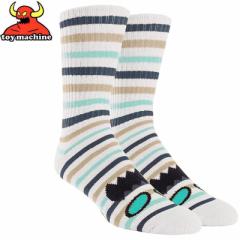 gC}V[ TOY MACHINE XP{[ \bNX MONSTER FACE MINI STRIPES SOCK BLUE u[ NO117