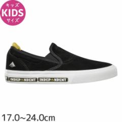 GJ EMERICA XP{[ LbY V[Y WINO SLIP-ON x INDEPENDENT YOUTH XEF[h BLACK/WHITE NO26