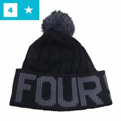 tH[X^[ FOURSTAR jbgLbv Pom Pom Beanie ubN x O[ NO10