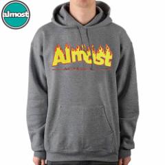 IXg ALMOST XP{[ p[J[ FLAMING LOGO HOODIE vI[o[ `R[ wU[ NO15