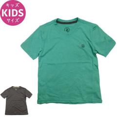VOLCOM �{���R�� �L�b�Y T�V���c CIRCLE STPL S/S YOUTH VNECK TEE �w�U�[�u���b�N �T�t�@�C�A�u���[ NO79