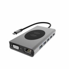 Type-C to HDMI / VGA LAN 13in1 USBnu Type-C Hub USB3.0 / HDMI / VGA / SD / TF J[h[_[ 4K CX[d 3.5MMI[fBI