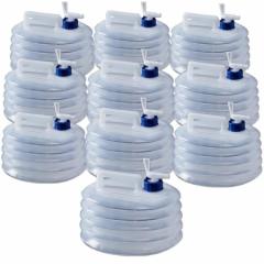 【送料無料】防災避難グッズ ウォーターバッグ 携帯用 5L 水袋 折りたたみ 水タンク 貯水 断水対策 10個セット