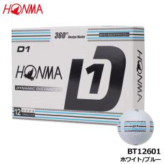 �{�ԃS���t BT12601 D1 360�{�[�� �z���C�g/�u���[ 1�_�[�X(12����)  �A���C�����g�t�� �S���t�{�[�� �z���} HONMA