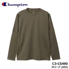 �`�����s�I�� C3-CS490 ���J�o���[�E�F�A �����O�X���[�uT�V���c �I���[�u(655)  ���� RECOVERY WEAR OLIVE 25FW Champion 10p