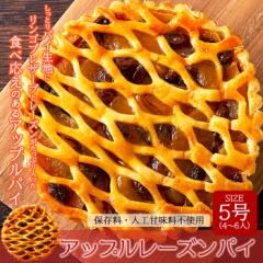 送料無料 アップルパイ アップルレーズンパイ パイ生地 リンゴ 5号 デザート おやつ 洋菓子 ギフト ケーキ バレンタイン 内祝 誕生日 プ