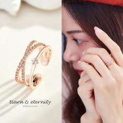 �T�[�W�J���X�e�����X�����O�@[Diamond tiara ring] 316L �X�e�����X�� �ؚ������O �ɍ׃����O�@�s���L�[�����O �~�f�B�[�����O �t�@����
