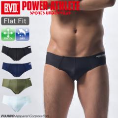 BVD POWER-ATHLETE フラットフィット ローライズブリーフ 吸水速乾 スポーツ アンダーウェア メンズインナーパンツ 男性 下着 WEB限定