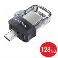 �T���f�B�X�N USB3.0�t���b�V�������� 128GB Type-A/microUSB�R�l�N�^ 150MB/s Android (OTG) �Ή� SDDD3-128G-G46 �f���A��USB������ Sa