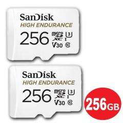 �T���f�B�X�N �h���C�u���R�[�_�[�p ���ϋv microSDXC�J�[�h 256GB 2������ SD�A�_�v�^�t Class10 UHS-1 U3 V30 SDSQQNR-256G-GN6IA-2P 
