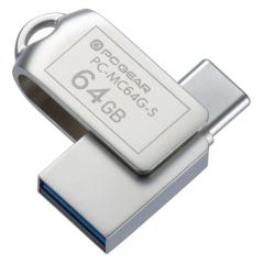 USB������ 64GB Type-C�{A USB3.2Gen1 ��]���L���b�v OHM 01-0064 PC-MC64G-S ���[���֑�������