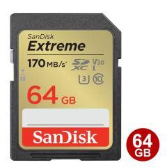 �T���f�B�X�N SDXC�J�[�h 64GB EXTREME Class10 UHS-1 U3 V30 170MB/s SDSDXV2-064G-GNCIN SanDisk SD�J�[�h �C�O���e�[�� ���[���֑���