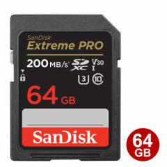 TfBXN SDXCJ[h 64GB EXTREME PRO Class10 UHS-1 U3 V30 200MB/s SDSDXXU-064G-GN4IN SanDisk SDJ[h COe[ [