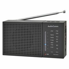 AudioComm AM/FM�n���f�B���W�I �u���b�N 03-7054 OHM RAD-H234N-K ��������