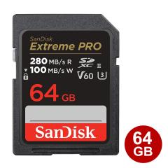 �T���f�B�X�N SDXC�J�[�h 64GB EXTREME PRO U3 V60 UHS-II 280MB/s SD�J�[�h �C�O���e�[�� SanDisk SDSDXEP-064G-GN4IN �y���������z �y