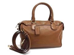 COACH �R�[�` �n���h�o�b�O �x�l�b�g�~�j�T�b�`�F�� F36677 �u���E�� ���U�[ ���f�B�[�X 2WAY �S�[���h����y�{���ۏ؁z