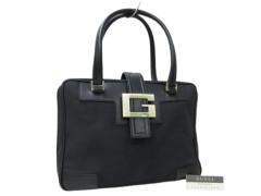 GUCCI �O�b�` �n���h�o�b�O G���S 001-5155 �u���b�N �L�����o�X�~���U�[ ���f�B�[�X �S�[���h���� ���i�y�{���ۏ؁z