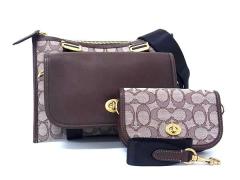 COACH �R�[�` �V�����_�[�o�b�O �}���`�t�@���N�V���� �N���X�{�f�B �E�B�Y �f�B���L�[ C2613 �u���E���n �V�O�l�`���[�W���J�[�h ���U�[