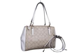 ���i COACH �R�[�` �g�[�g�o�b�O �X���[���N���X�e�B�[�L�����I�[�� F58291 �x�[�W���n�~�A�C�{���[�n PVC�~���U�[ ���f�B�[�X �V�O�l�`