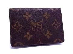 LOUIS VUITTON ���C���B�g�� �J�[�h�P�[�X ���m�O���� �I�[�K�i�C�U�[ �h�D �|�b�V�� M61732 �u���E���n PVC ���U�[ ���j�Z�b�N�X ���