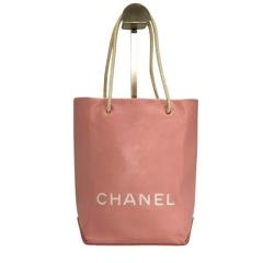 CHANEL �V���l�� �g�[�g�o�b�O �G�b�Z���V�����~�j�g�[�g �s���N�n ���U�[ ���f�B�[�X ���i�y�{���ۏ؁z