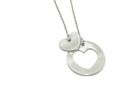 Tiffany&Co. �e�B�t�@�j�[ �l�b�N���X �X�e���V�� �n�[�g �l�b�N���X �V���o�[�n SV925 ���f�B�[�X ���i�y�{���ۏ؁z