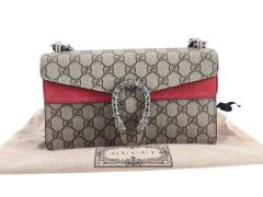 GUCCI �O�b�` �V�����_�[�o�b�O �f���I�j�\�X 499623 �x�[�W�� ���b�h�n GG�X�v���[���L�����o�X ���f�B�[�X �`�F�[�� �V���o�[���� ���i