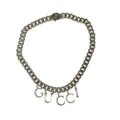 GUCCI �O�b�` �l�b�N���X �C���^�[���b�L���OG �X�N���v�g���S �`���[�J�[ 675769 �V���o�[�n ���^�� ���j�Z�b�N�X �약 ���i�y�{���ۏ�