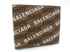 BALENCIAGA oVAK ܂z SIGNATURE SQUARE FOLDED COIN WALLET 594315 uEn PVC U[ Y S iy{ۏ