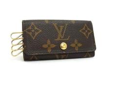 LOUIS VUITTON ���C���B�g�� �L�[�P�[�X ���m�O���� �~�����e�B�N��4 M62631 �u���E�� PVC�~���U�[ ���j�Z�b�N�X 4�A �S�[���h����y�{��