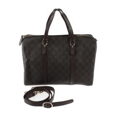 ���i GUCCI �O�b�` �o�b�O GG�X�v���[�� 322231 �n���h�o�b�O PVC ���U�[ �_�[�N�u���E�� 2WAY �~�j �{�X�g���o�b�O �V�����_�[�o�b�O�y