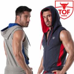 Y t[gtXEFbg p[J[ m[X[u ^Ngbv X|[cEFA JWAEFA TOF Paris ZIPPED SLEEVELESS HOODI