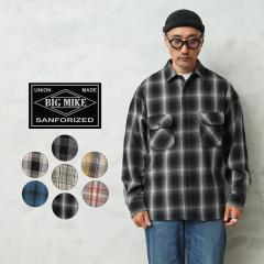 BIG MIKE rbO}CN Heavy Flannel Shirts wr[tl L/S VcyCxzyTzbYt@bV tlVc [NV