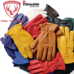 CHURCHILL GLOVE �`���[�`���O���[�u Marverick Classic Thinsulate ���U�[�O���[�u�yT�z�yCx�z�b �v��� �{�v �o�C�N ��� �h�� �A���J